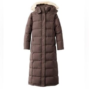 LL Bean Ultrawarm Long Down Coat Parka Brown